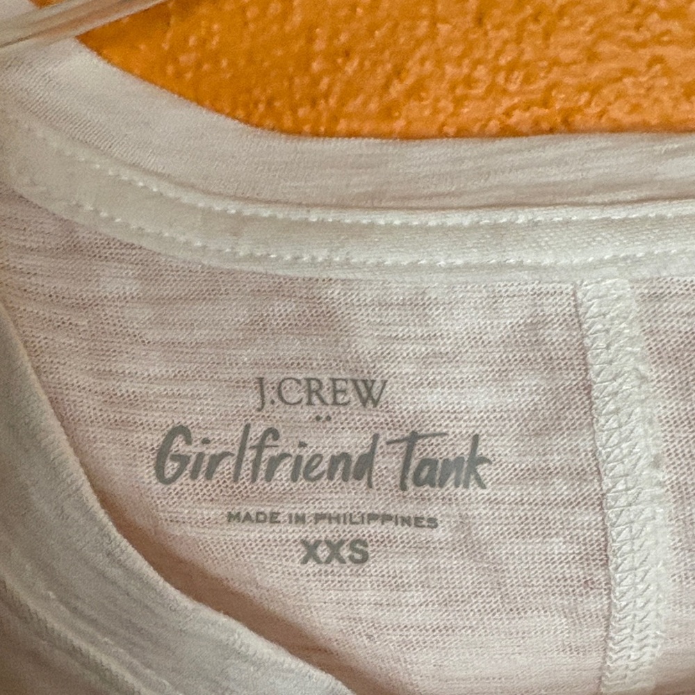 J.crew Girlfriend Tank White Tank Top XXS - Picture 2 of 7